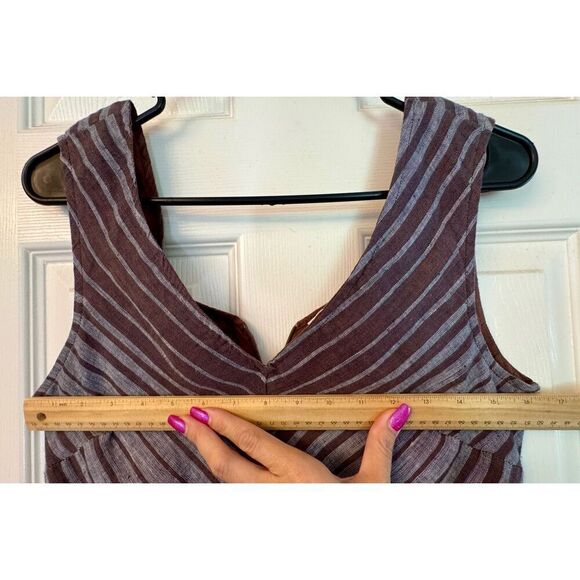 The Sundance Allende Summer Time 100% Linen Midi Dress Women's Petite 4 - Picture 8 of 9